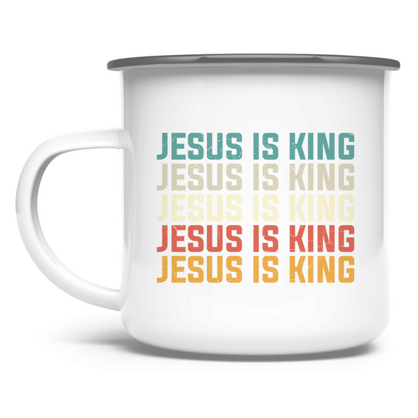 Emaille Tasse jesus is king