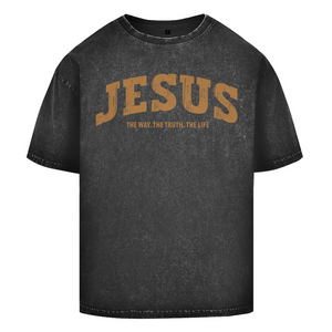 Oversize Washed T-Shirt jesus the way the truth the life