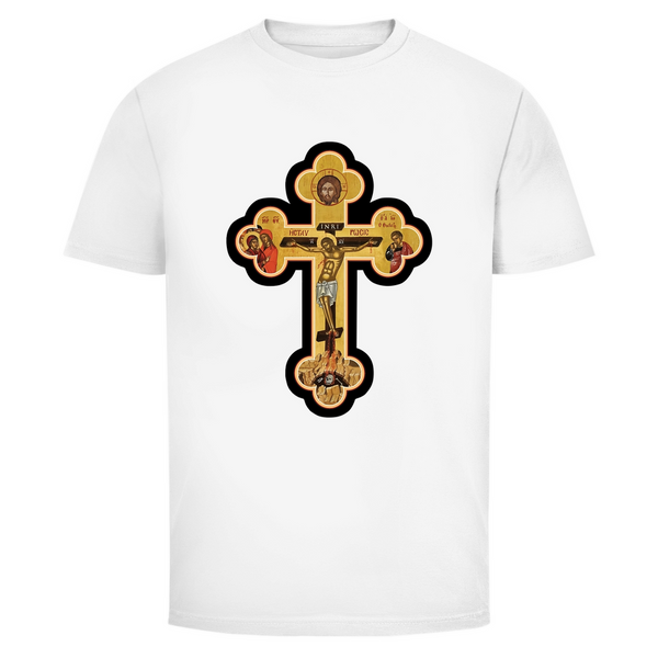 Herren T-Shirt Griechisch Orthodoxe Jesus Kreuz