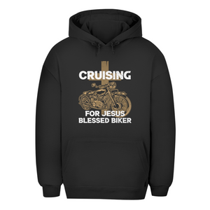 Unisex Oversize Hoodie cruising for jesus blessed biker