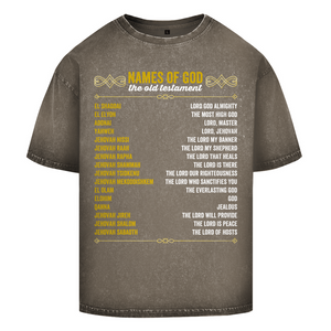 Oversize Washed T-Shirt names of god
