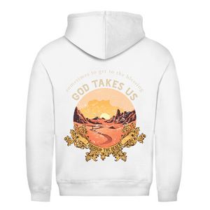 Herren Hoodie god take us through the desert