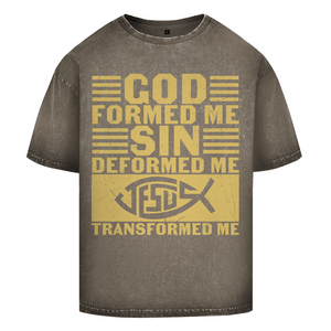 Oversize Washed T-Shirt god formed me