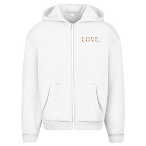 Oversize Zipper Hoodie let all that you do be done in love
