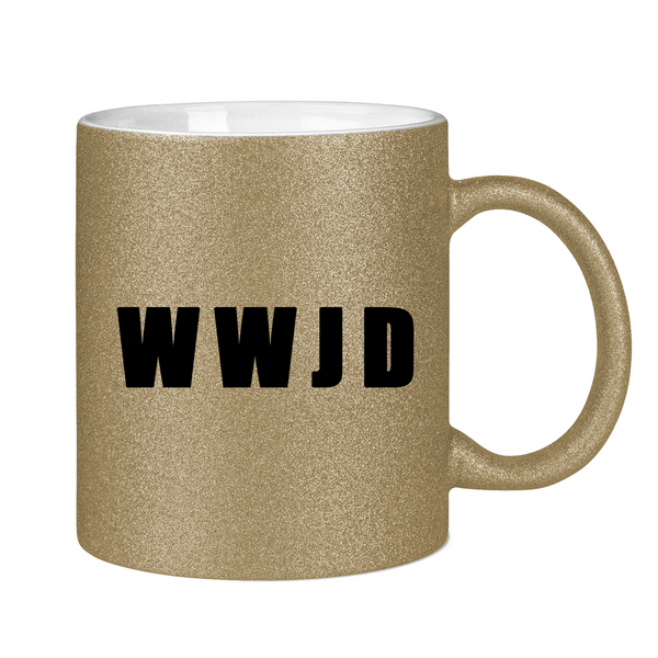 Glitzertasse wwjd