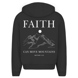 Oversize Zipper Hoodie faith minimalistisch matthew 17:20