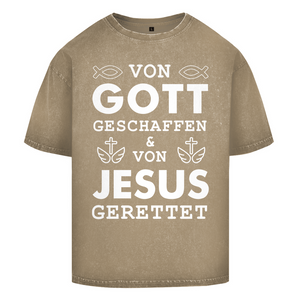 Oversize Washed T-Shirt von gott geschaffen