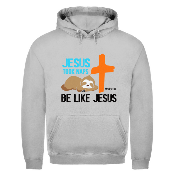 Herren Hoodie jesus took naps mark 4:38 faultier