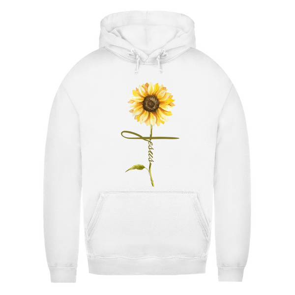 Damen Hoodie jesus sonnenblume