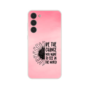 sonnenblume be the change  Samsung-Hülle