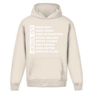 Oversize Hoodie Ohne Kordel jesus ist mein gott