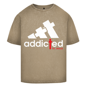 Oversize Washed T-Shirt addicted to jesus