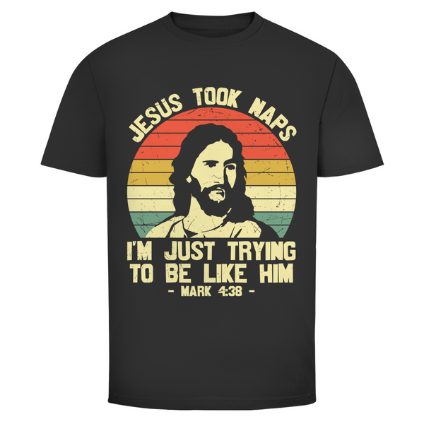 Herren T-Shirt jesus took naps mark 4:38