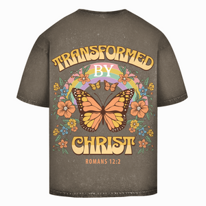 Oversize Washed T-Shirt transformed by christ romans 12:2