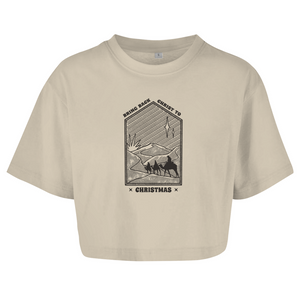 Damen Oversize Crop Top christ to christmas