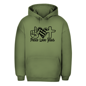 Unisex Oversize Hoodie peace love jesus