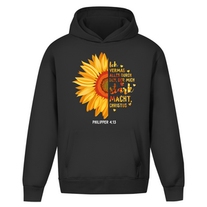 Oversize Hoodie Ohne Kordel christus der mich stark macht philipper 4.13