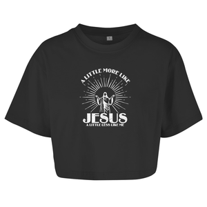 Damen Oversize Crop Top a little more like jesus