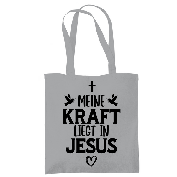 Tragetasche meine kraft liegt in jesus