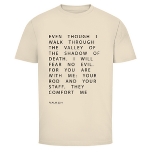 Herren T-Shirt i will fear no evil psalm 23:4