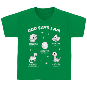 Kinder T-Shirt god says i am amazing psalm 139:14