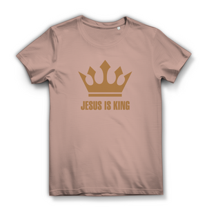 Damen Bio T-Shirt jesus is king krone