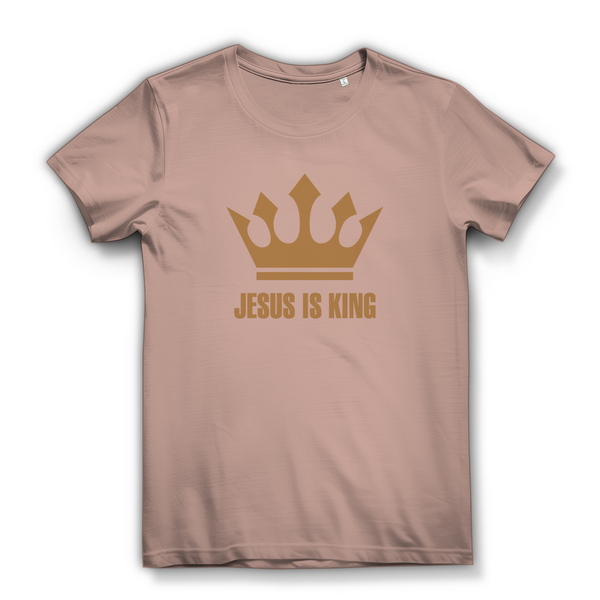 Damen Bio T-Shirt jesus is king krone