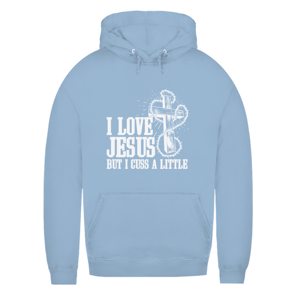 Damen Hoodie i love jesus but i cuss a little