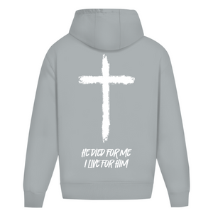Oversize Hoodie Ohne Kordel he died for me i live for him
