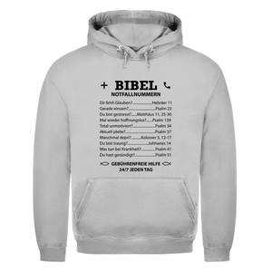 Herren Hoodie bibel notfallnummern