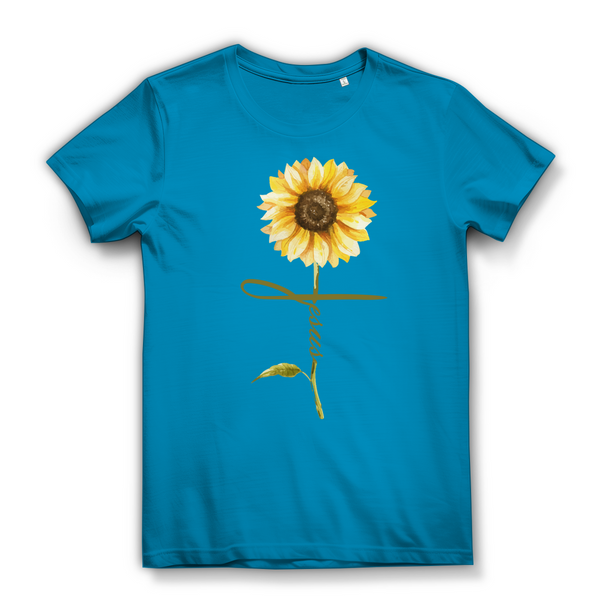 Damen Bio T-Shirt jesus sonnenblume