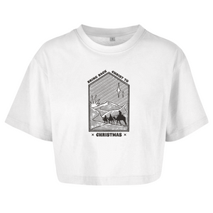 Damen Oversize Crop Top christ to christmas
