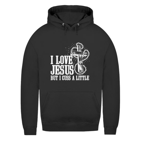 Damen Hoodie i love jesus but i cuss a little