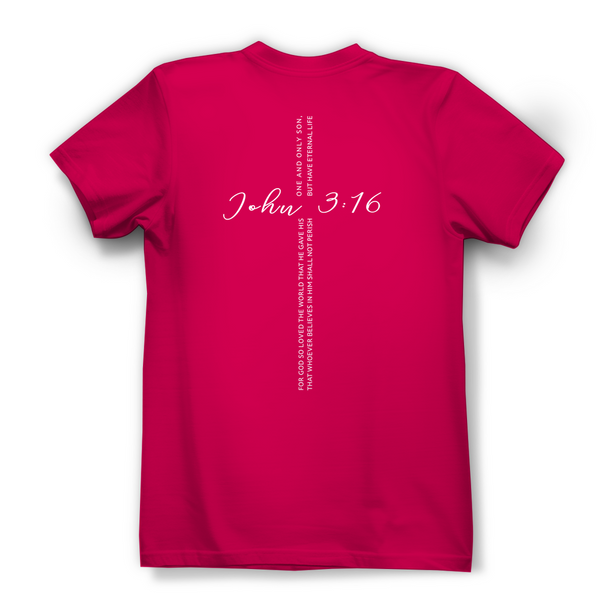 Damen Bio T-Shirt for god so loved the world john 3:16