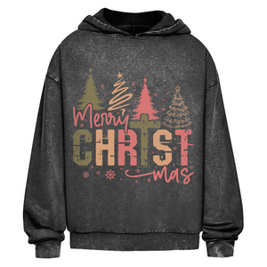Oversize Washed Hoodie merry christmas