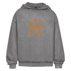 Oversize Washed Hoodie jesus is king krone