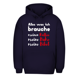 Unisex Oversize Hoodie alles was ich brauche