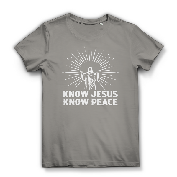 Damen Premium Bio T-Shirt know jesus know peace