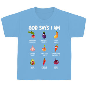 Kinder T-Shirt god says i am enough psalm 139:14