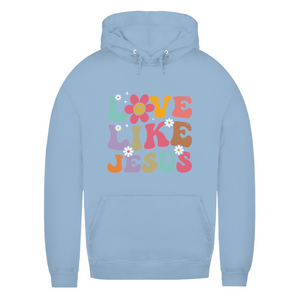 Damen Hoodie love like jesus retro