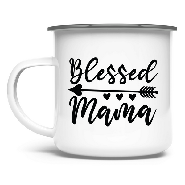 Emaille Tasse blessed mama