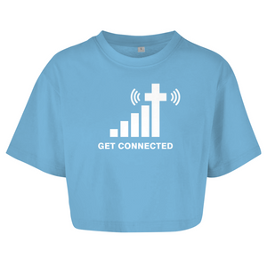 Damen Oversize Crop Top get connected