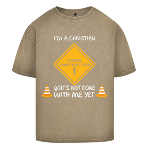 Oversize Washed T-Shirt christian under construction