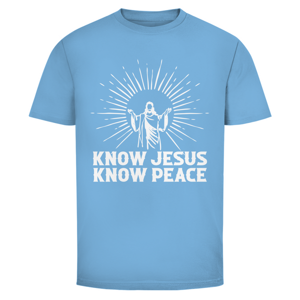 Herren T-Shirt know jesus know peace