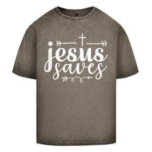 Oversize Washed T-Shirt jesus saves