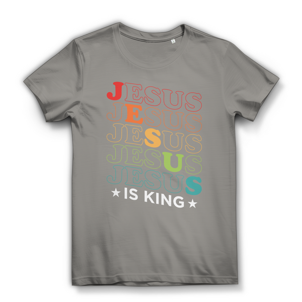 Damen Bio T-Shirt jesus is king retro