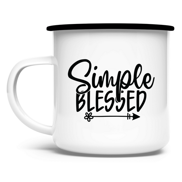 Emaille Tasse simple blessed