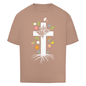 Oversize T-Shirt kreuz roots