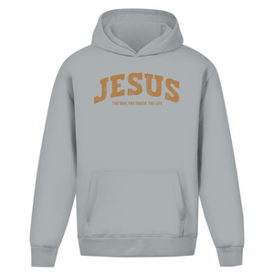 Oversize Hoodie Ohne Kordel jesus the way the truth the life