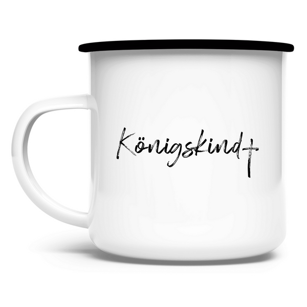 Emaille Tasse königskind